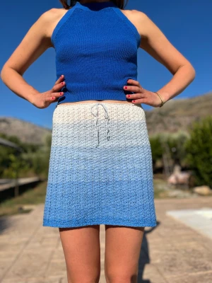 Crochet skirt - Crochet skirt made with gradient yarn. Fits XS/S but is adjustable in the waist.