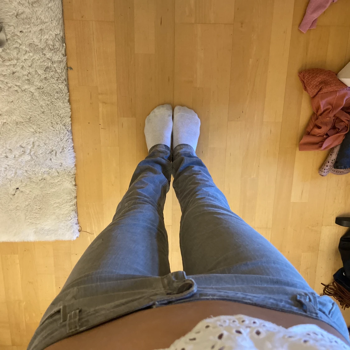 Lågmidjade grå jeans - 90