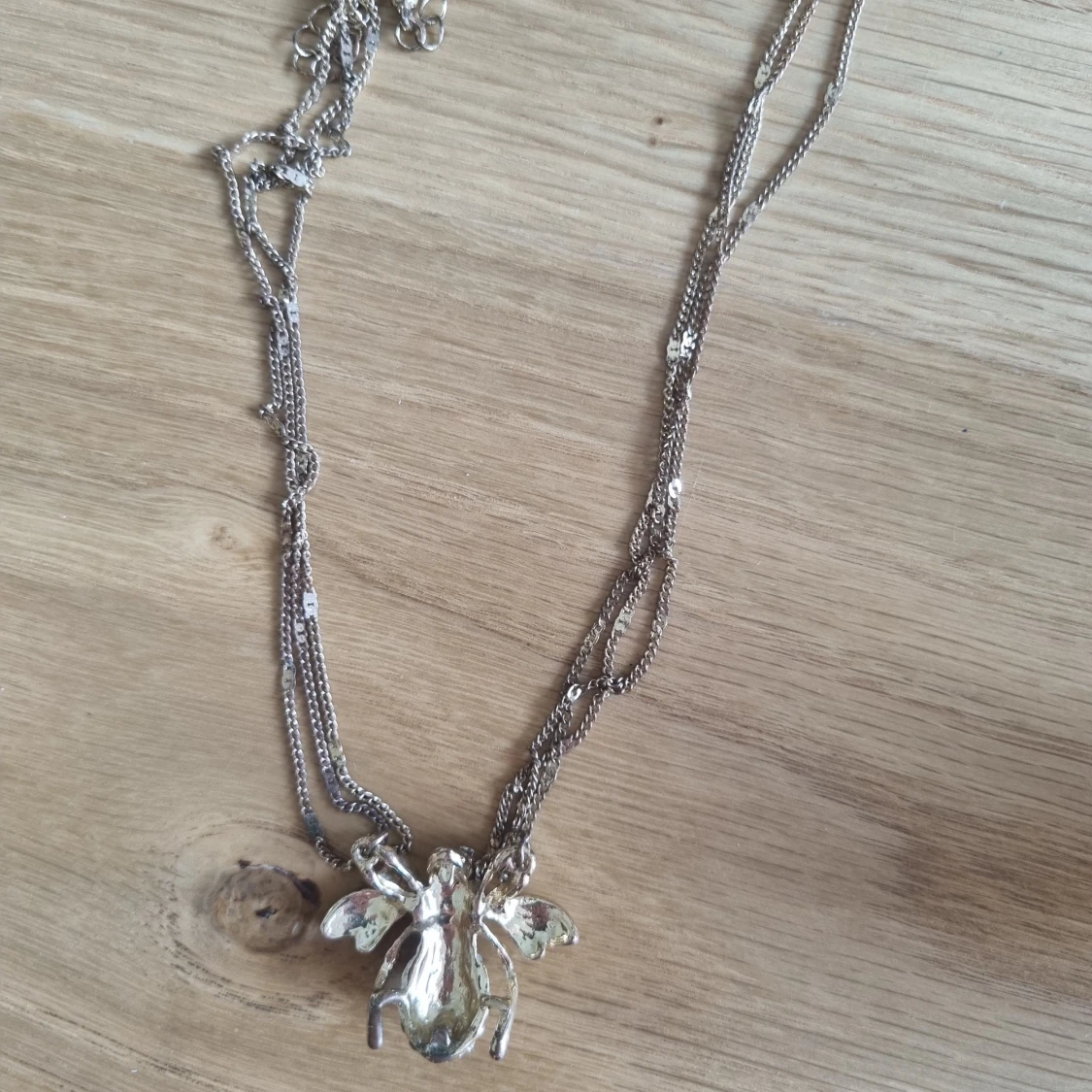 Guldigt halsband strass  - 91