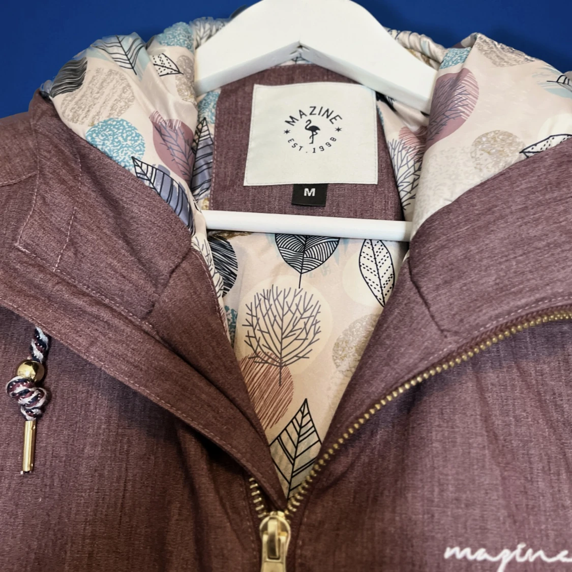 Lätt fodrad burgundy jacka stl M - 91