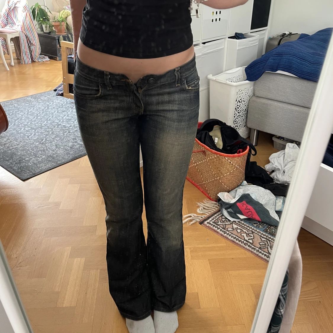 Lågmidjade jeans