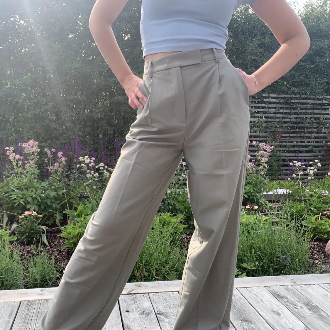 Gröna Kostymbyxor från ZARA