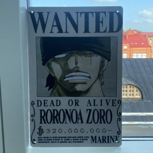 Zoro wanted poster  - Det är inte gjord av papper den är typ metall
