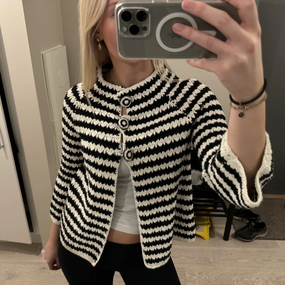 Trekvartsärmad kofta