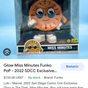10 inches Miss Minutes Funko Pop 