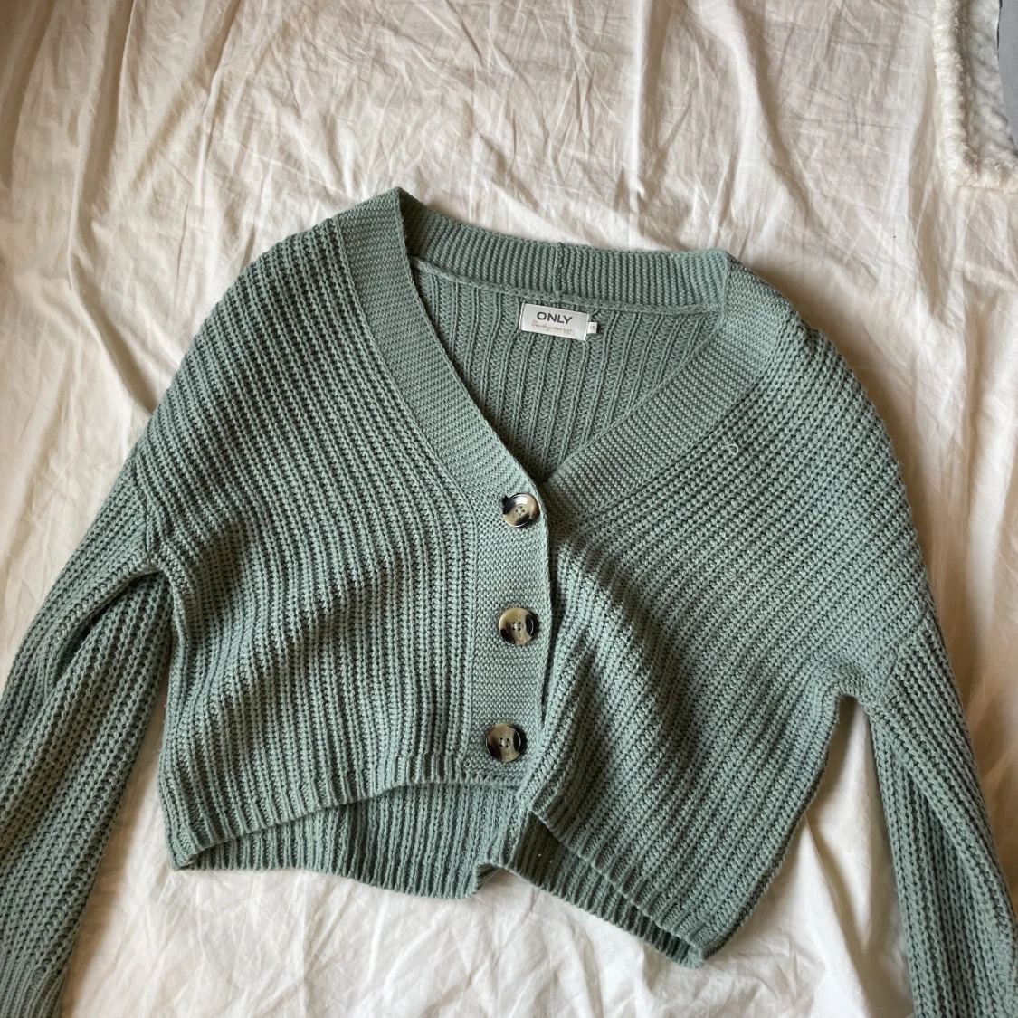 Grön stickad kofta - 91