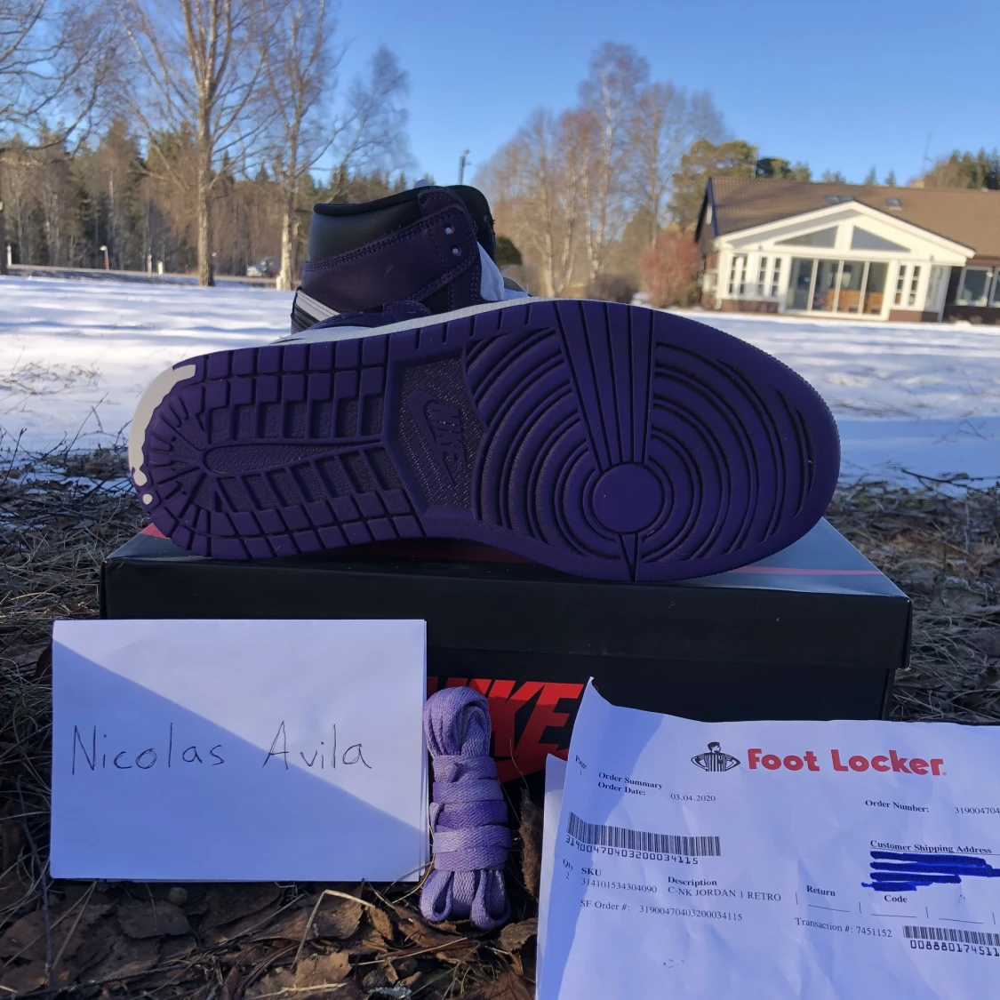 Jordan 1 High Court Purple  - 90