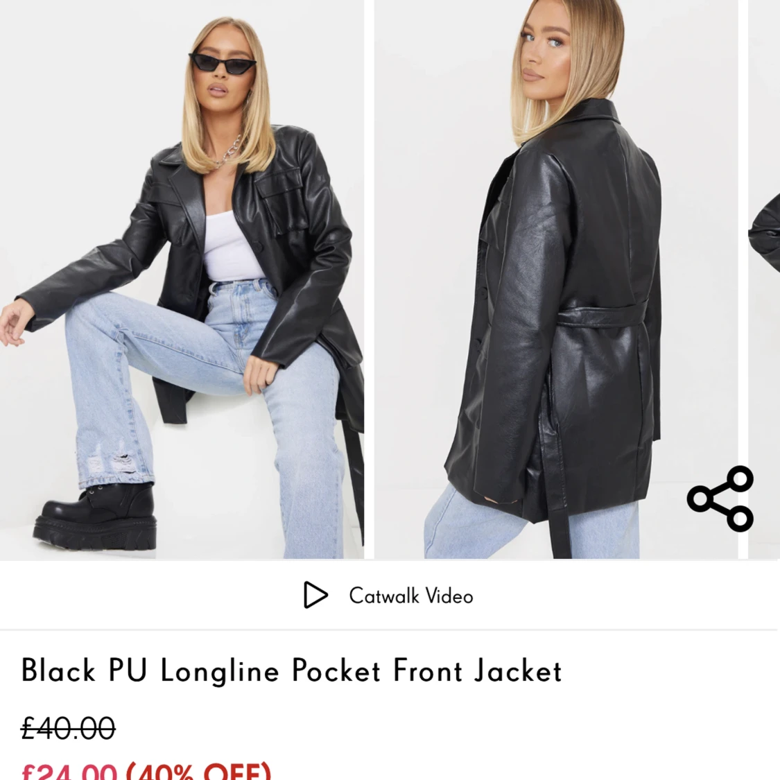 Läder jacka från PLT!  - 91