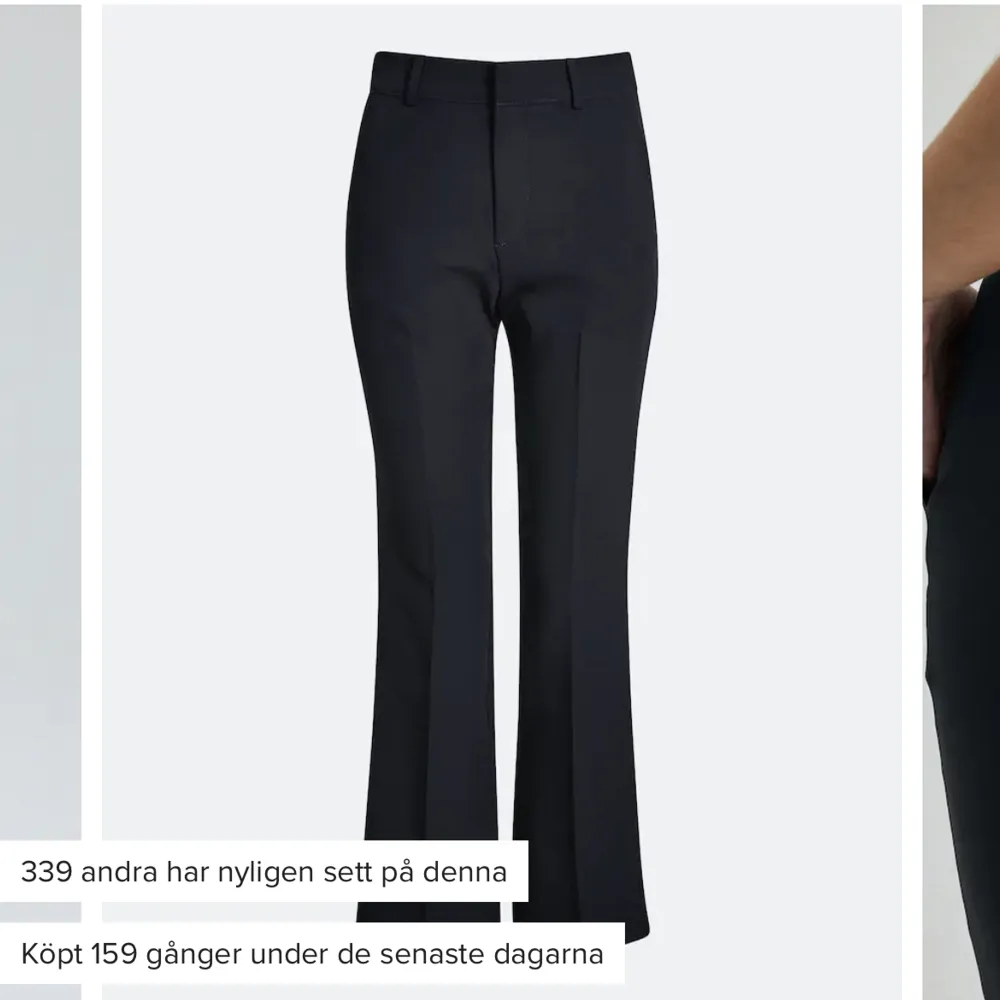 Svarta jättefina kostymbyxor från bikbok! säljer dem då de är lite för korta för mig💗. Jeans & Byxor.