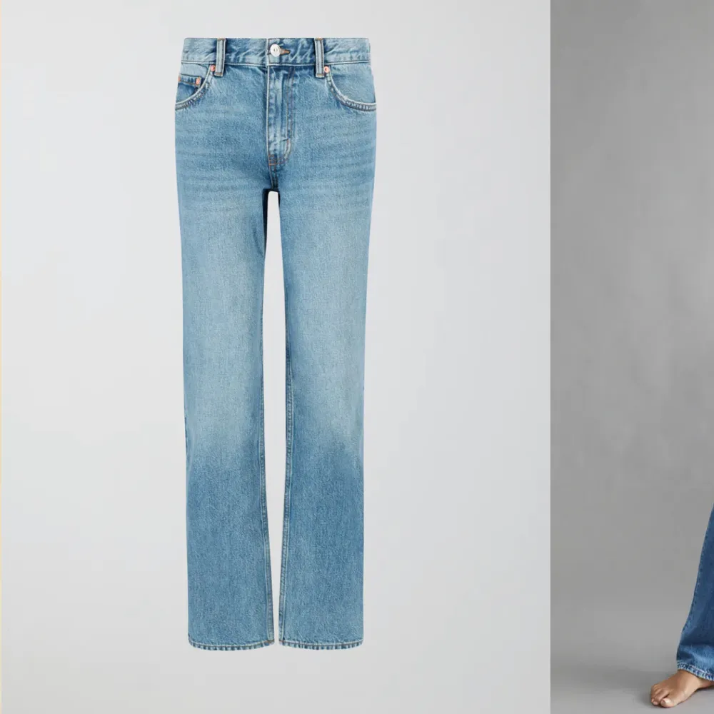 Säljer dessa oanvända jeans från Gina tricot som heter ” Low Straight Jeans ”. Har lapp kvar på dem så inte använda alls 💕. Jeans & Byxor.