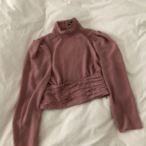 Rosa topp - Rosa topp från Zara. Kan eventuellt ha tagit bort kuddarna som var i axlarna. Kort topp med öppen rygg. 