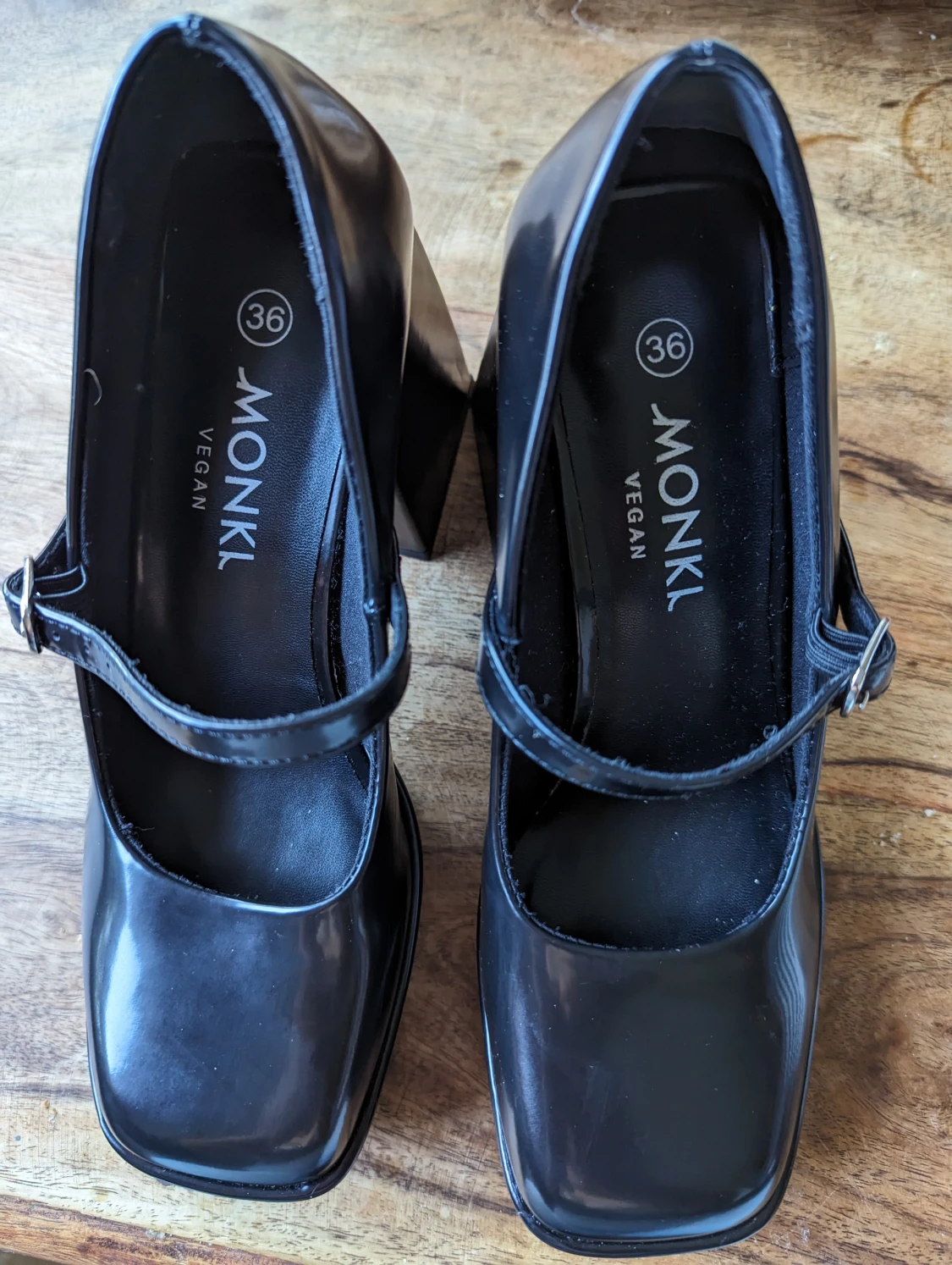 Svarta Mary Jane pumps-platåklack - 90