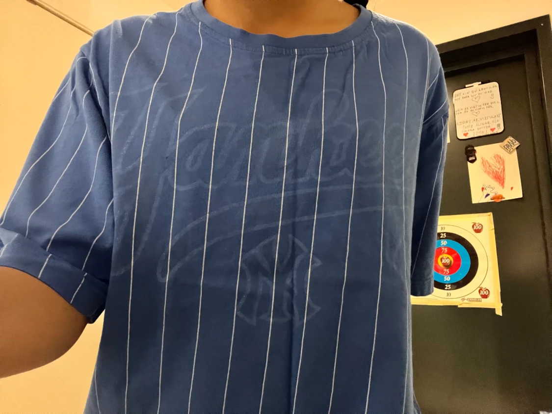  blå tröja med tryck - 90