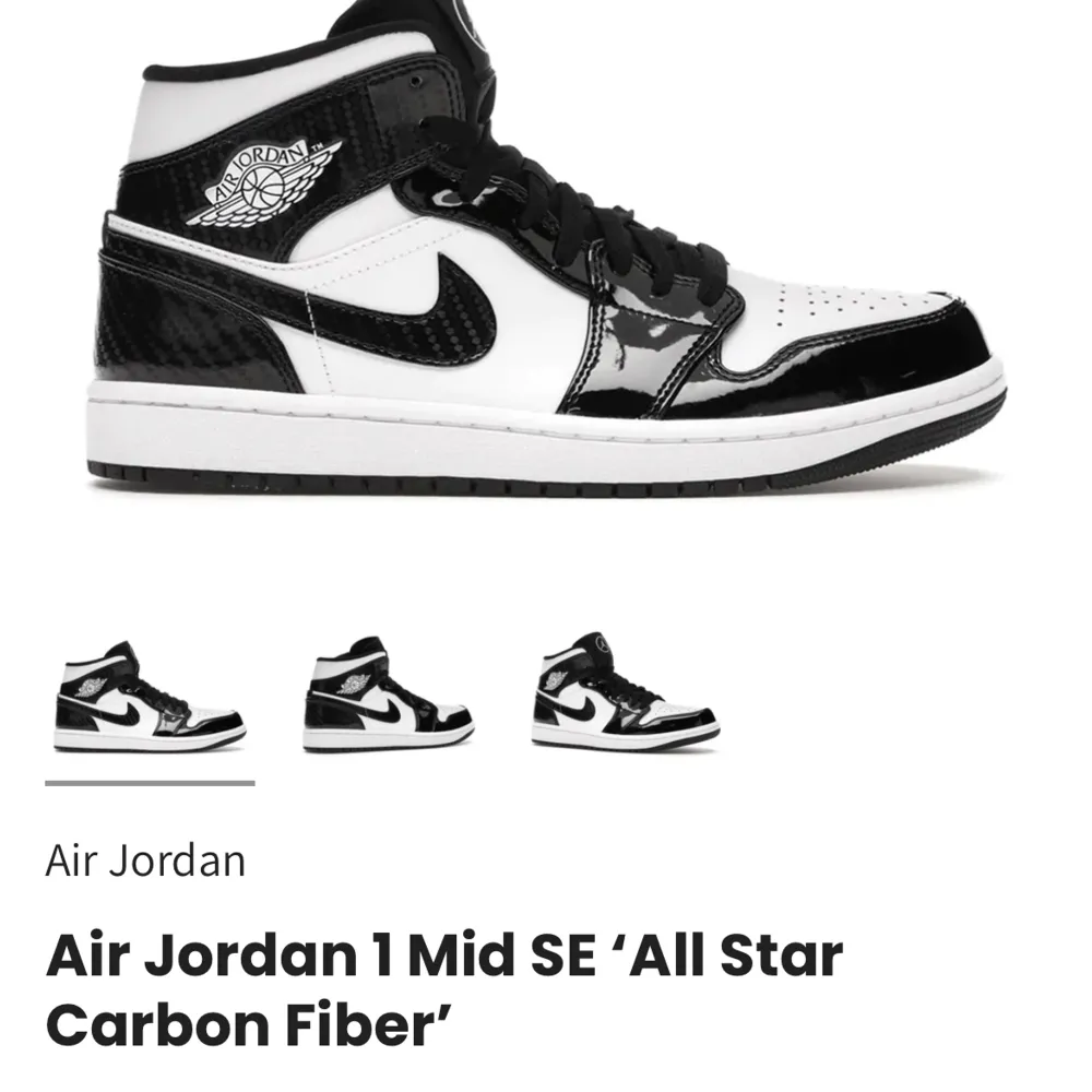 Säljer mina air Jordan mid ”all star carbon fiber” i storlek 40. Sparsamt använda och säljes då de inte används längre. Nypris 3599, 1500 eller prisförslag! Hör av er om ni vill ha fler bilder🫶. Skor.