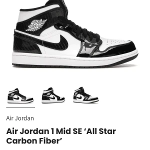 Air Jordan mid ”all star carbon fiber” - Säljer mina air Jordan mid ”all star carbon fiber” i storlek 40. Sparsamt använda och säljes då de inte används längre. Nypris 3599, 1500 eller prisförslag! Hör av er om ni vill ha fler bilder🫶