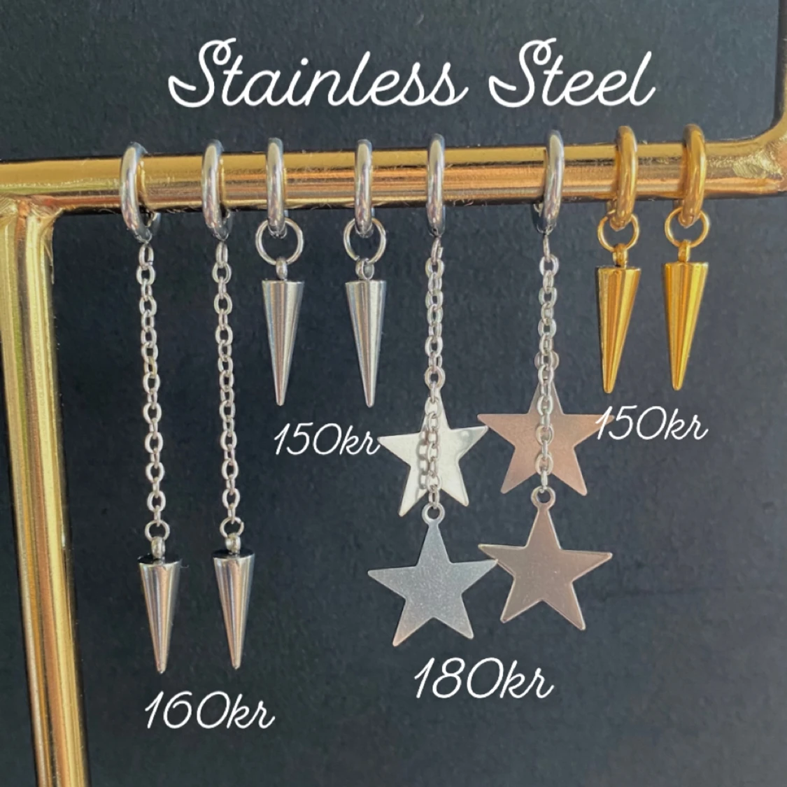 Stainless steel örhängen 