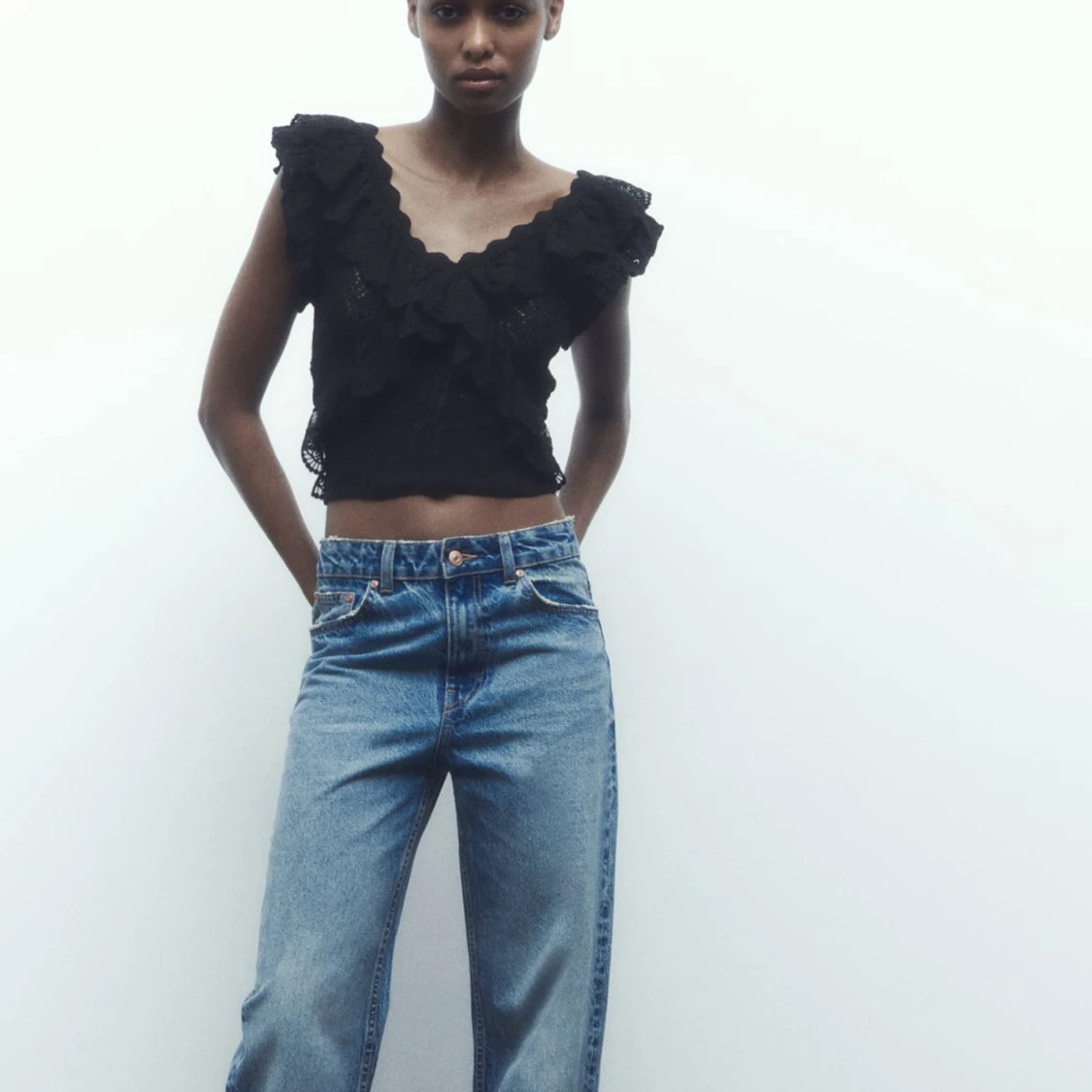 Fin topp med volanger 