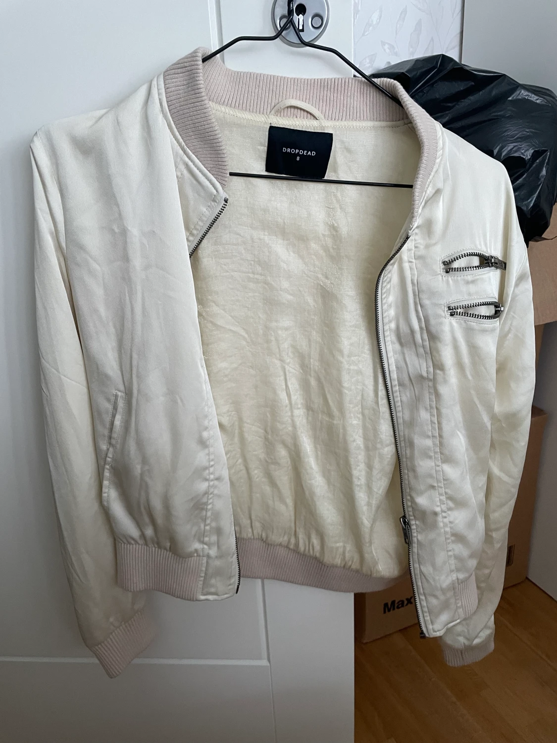 Drop Dead satin bomber