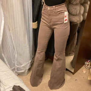 Fashion Nova Jeans - Fashion Nova Flare Jeans Super stretch Brun färg i Storlek XS  Skulle säga att den som vanligt vis bär strlk S skulle passa bättre då det är super stretch.  Aldrig använd bara testat. Som ny. Super skön material!