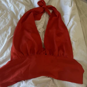 Festtopp - En jättefin röd topp från Bikbok som funkar bra fest eller vardags, har ej kommit till användning. Lite liten i storlek
