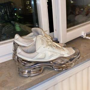 Ganska använda Raf Simons skor men med en tvätt borde det mesta fixa sig, original pris runt 10.000kr. Kan gå ner i pris vid snabb affär.