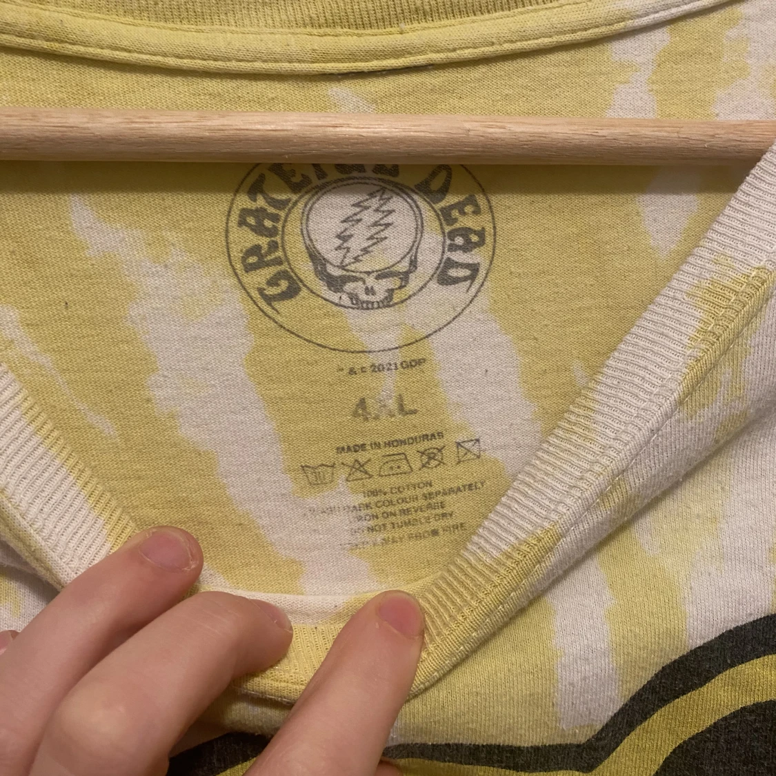 Grateful dead T-shirt med batik - 90