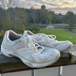 Skor - ett par Asics i storlek 40 i använt skick. lite slitet vid hälarna (se bild), annars oerhört bra skick. skriv om ni undrar något!!