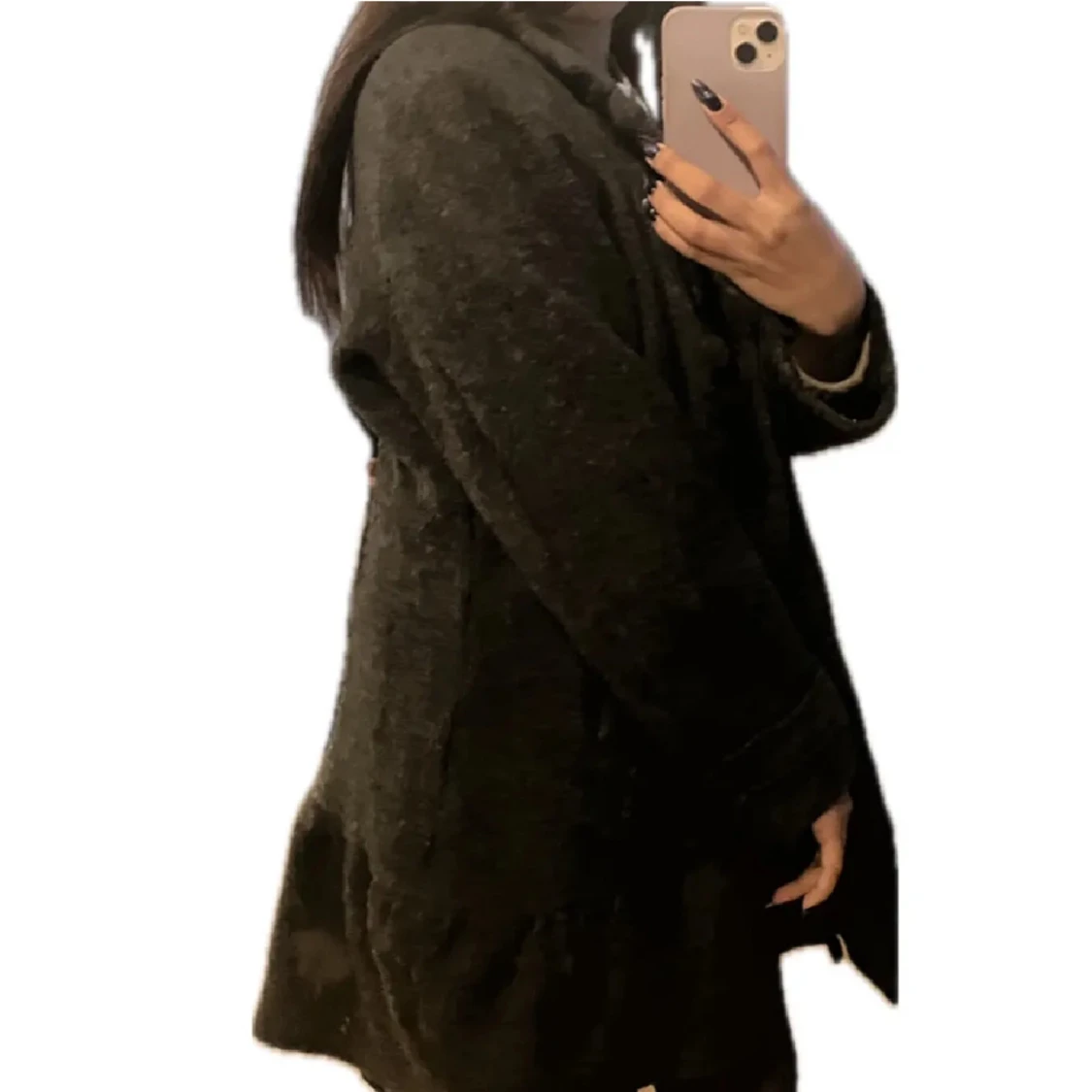 mörkgrå kappa - 90