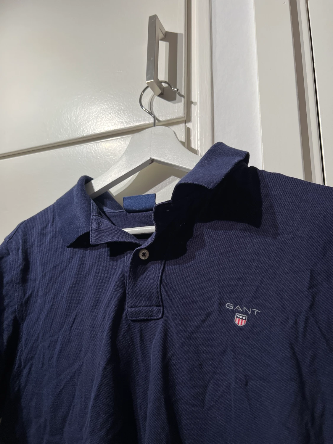 Lyxig Marinblå Gant Pikétröja - 90