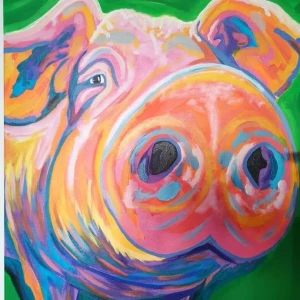 Äkta tavlor  - Akryl på duk 90 * 80 