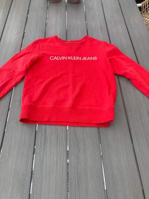 Cool röd tjocktröja från Calvin Klein!❤️ Jättefint skick!