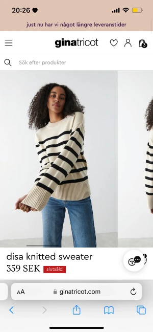 Stickad tröja  - Stickad tröja från gina tricot, köpt i vintras🥰säljer den för 260 inkl frakt 📦 storlek S. Använd ca 2-3 ggr!