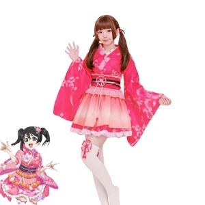 Nico yazawa kimono cosplay! - Igen peruk!! Använd 1 gång! Den är M! Tryck inte på köp nu!!