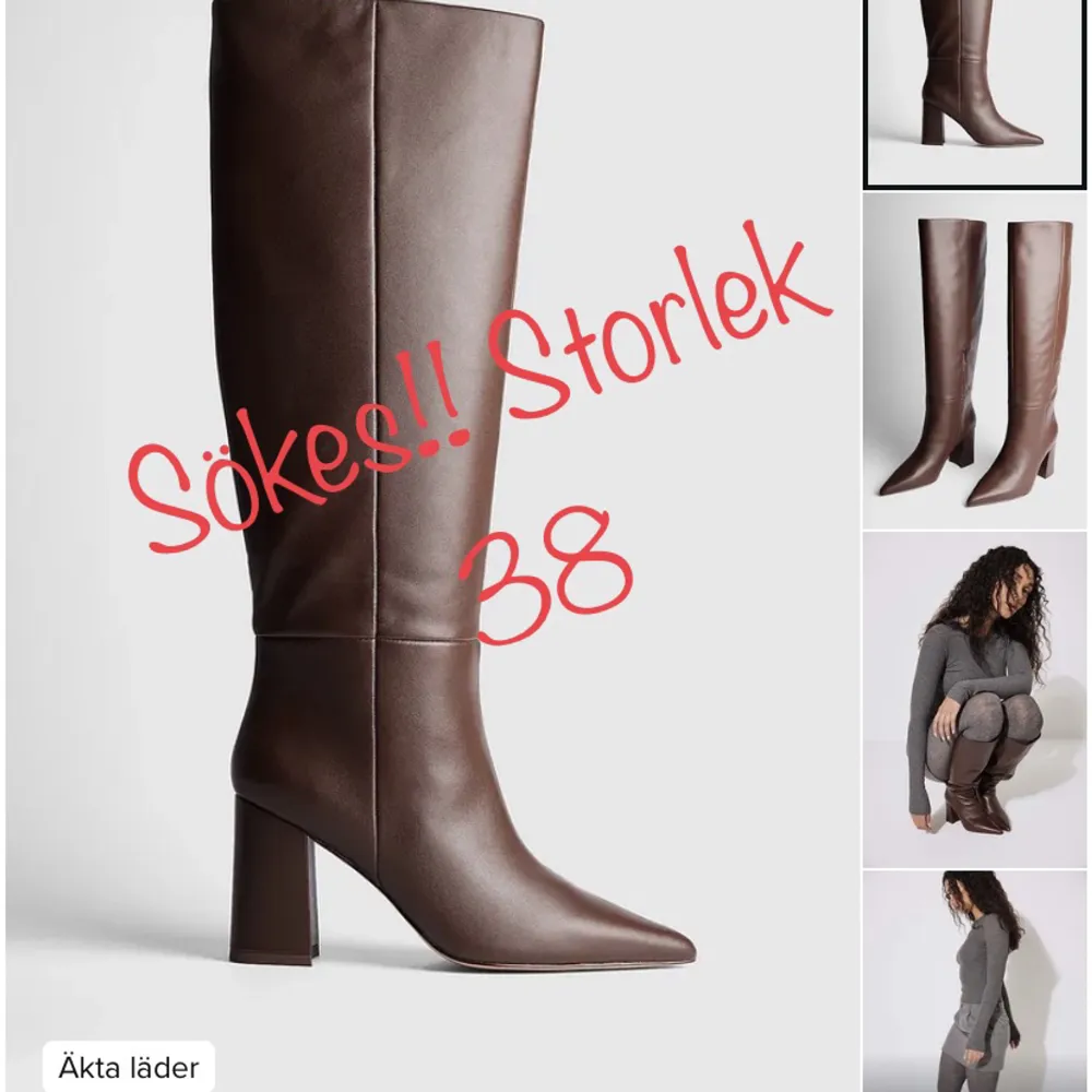 Söker dessa!!!  Från na-kd, bruna boots/stövlar, storlek 38. Skor.