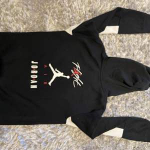 Säljer denna Jordan hoodie. Köpt i Paris och är knappt använd. Storlek 13-15. Storlek XL för barn. Pris går att diskutera. Säljer för 250kr.