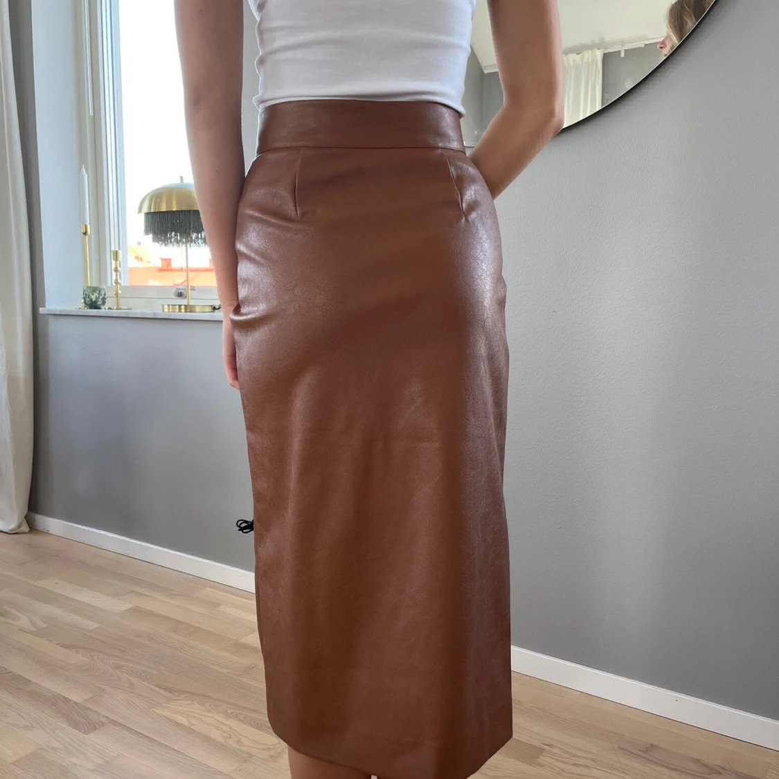 Kjol i skinnimitation  - 90