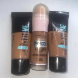 Maybelline fit me - 2 foundation i färgen 350 och innehåller 30ml var 1 instant anti age perfector 4-IN-1 GLOW makeup i färgen 02 medium HELT NYA 
