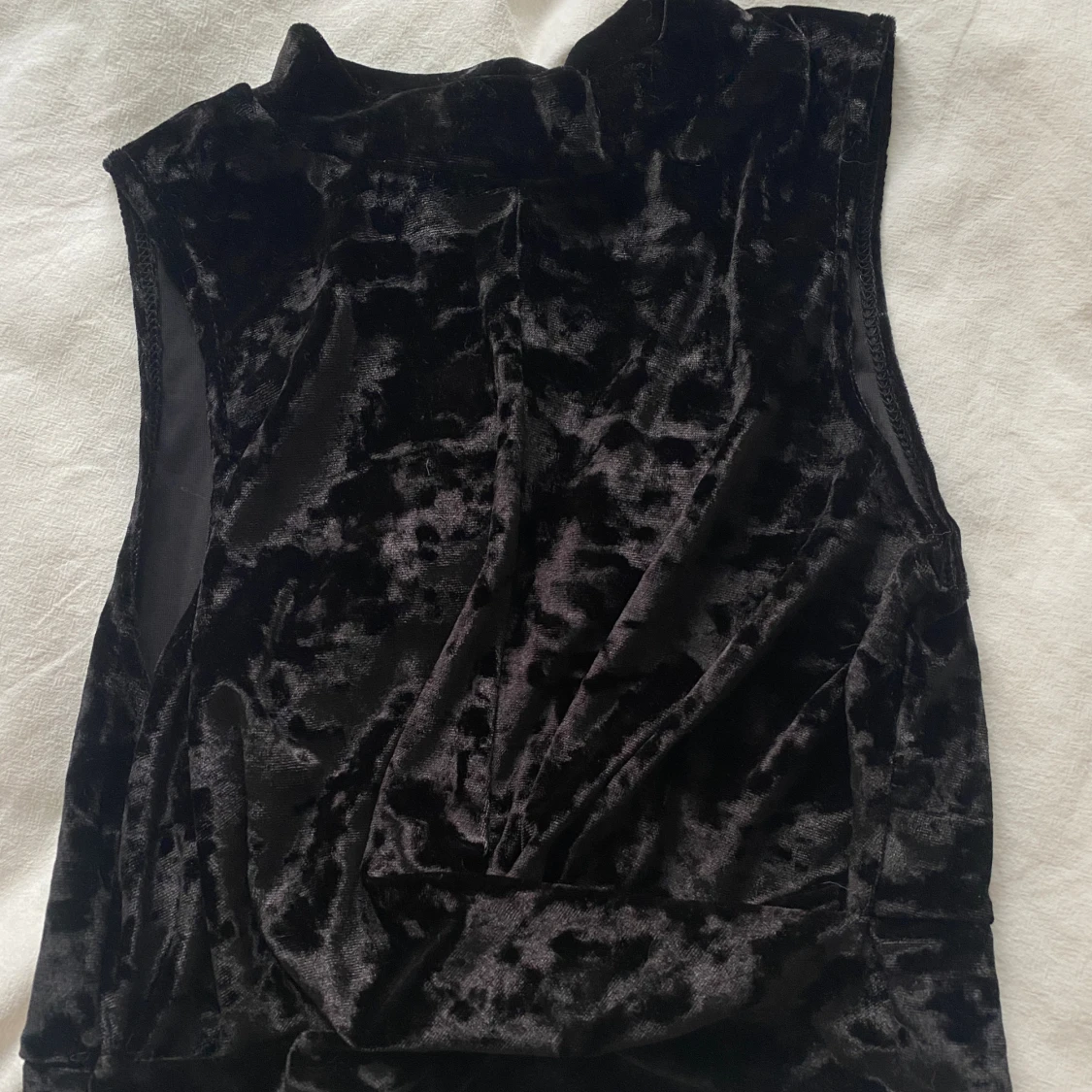 Turtleneck svart topp velvet XS - 90