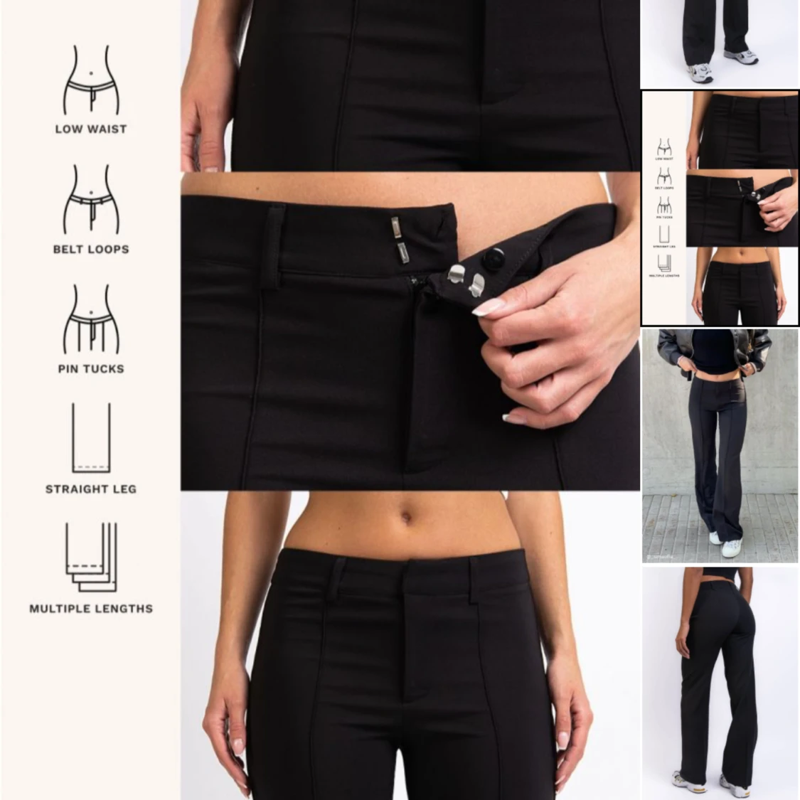 Lågmidjade kostymbyxor - 90