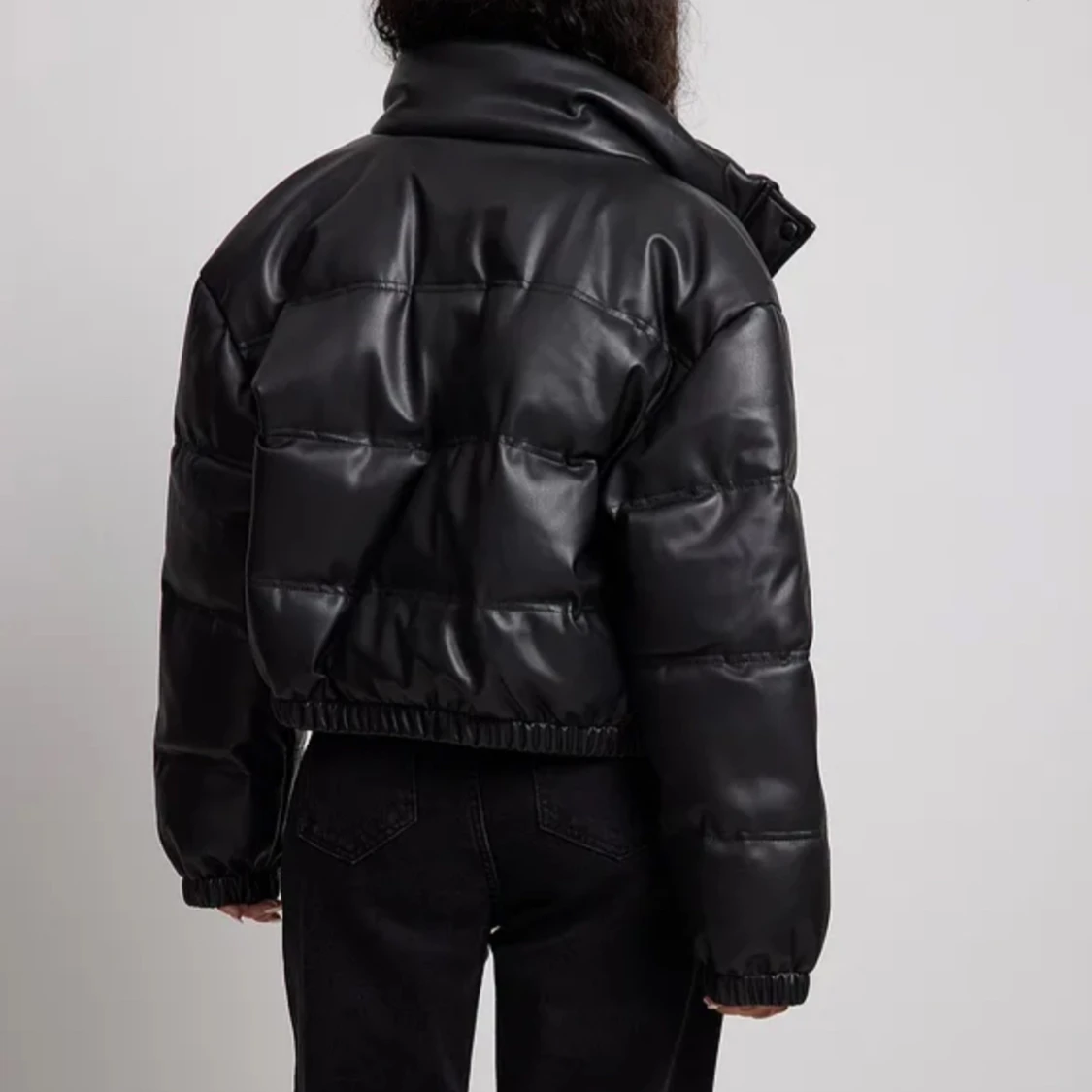 Buffer jacket i svart skinn - 91