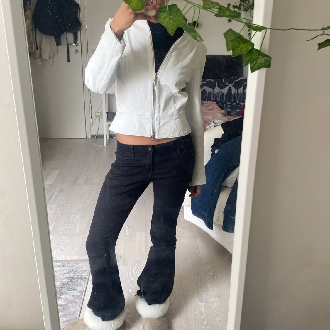 Vit skinnjacka
