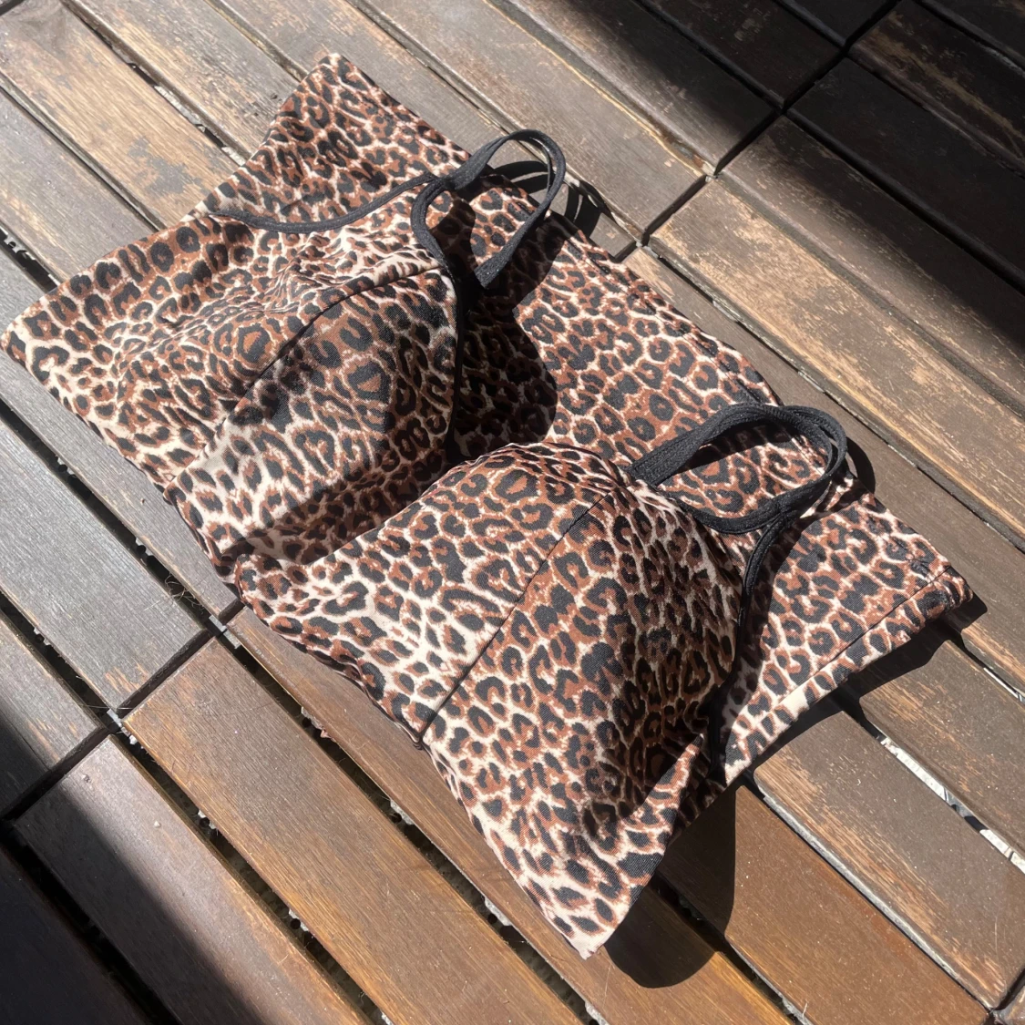 Leopardmönstrad korsettopp  - 91