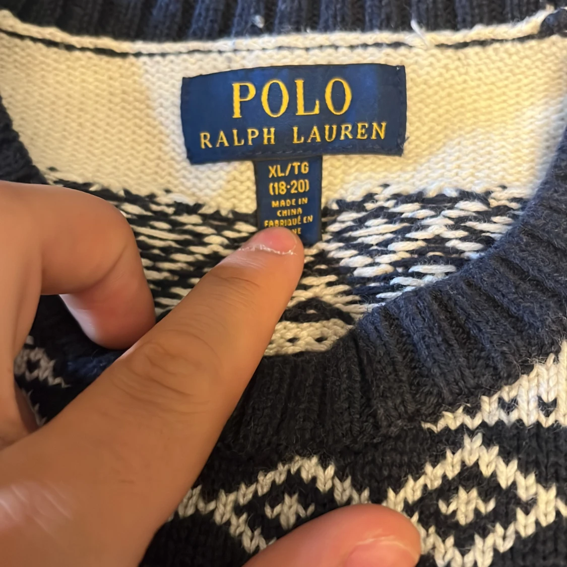 Stickad Ralph lauren tröja  - 90