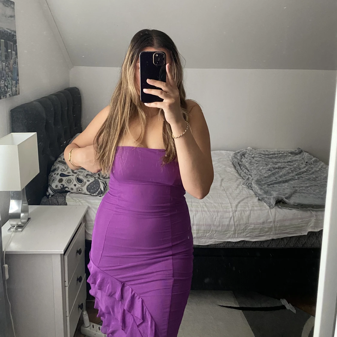 Lila klänning  - 90