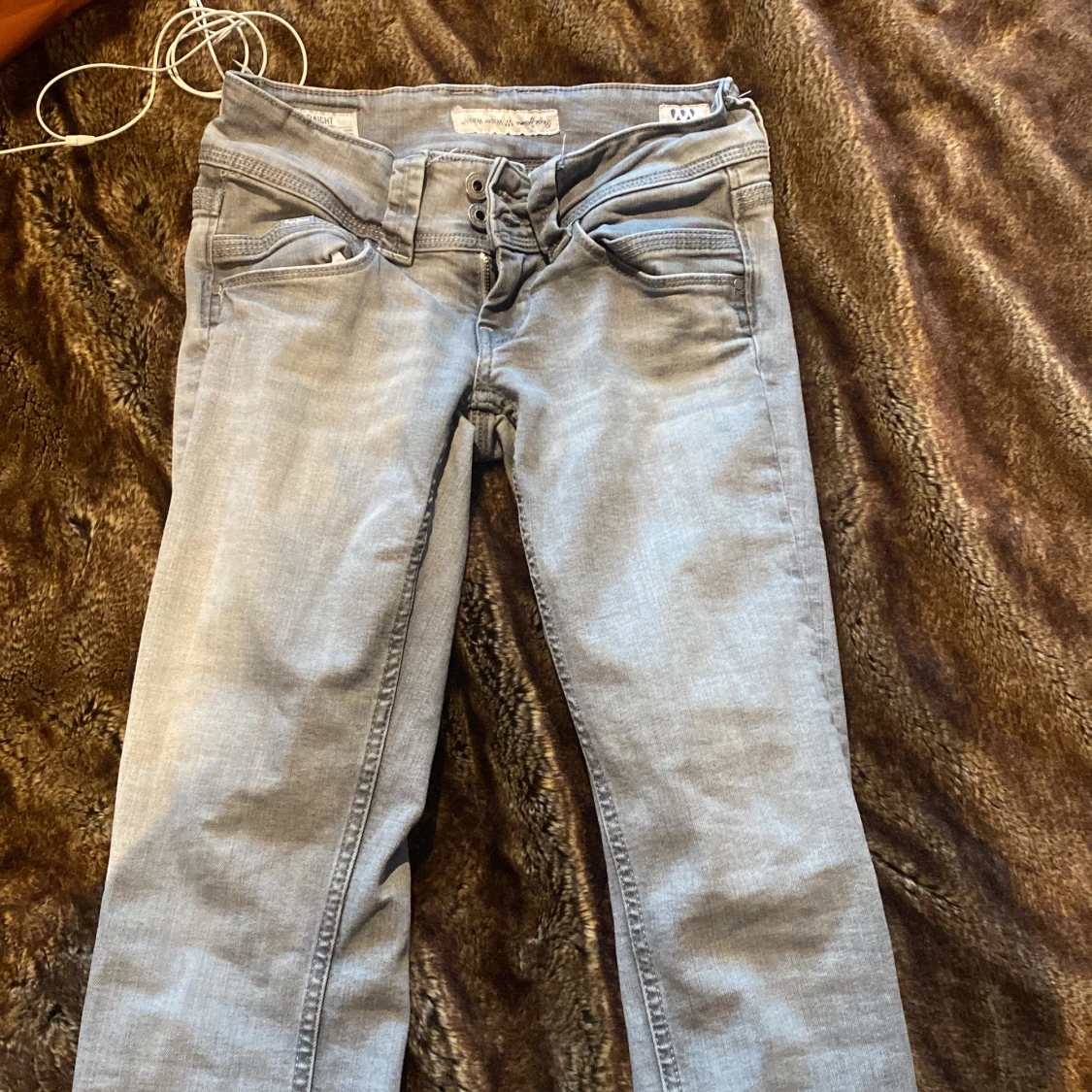 Lågmidjade gråa jeans - 90