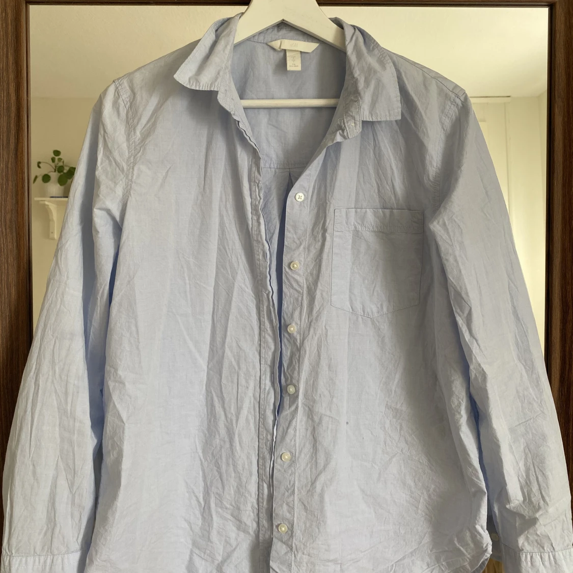 Oversized blå skjorta!