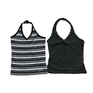 haltertoppar!! - 2 st halterneck toppar, matcha med din bästis!! båda är i svart och vitt🎀