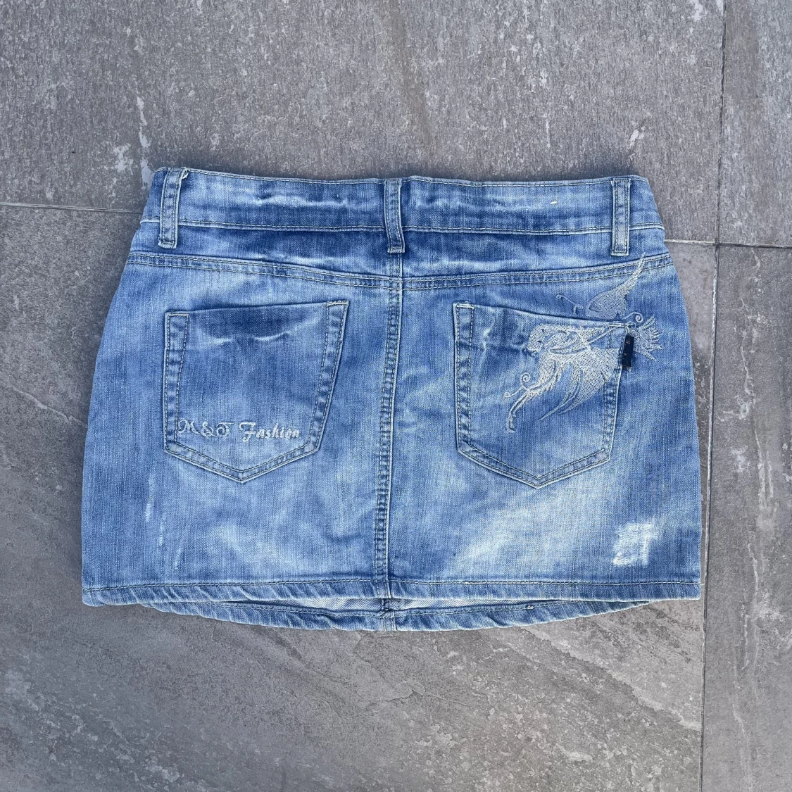 Lågmidjad jeanskjol - 90