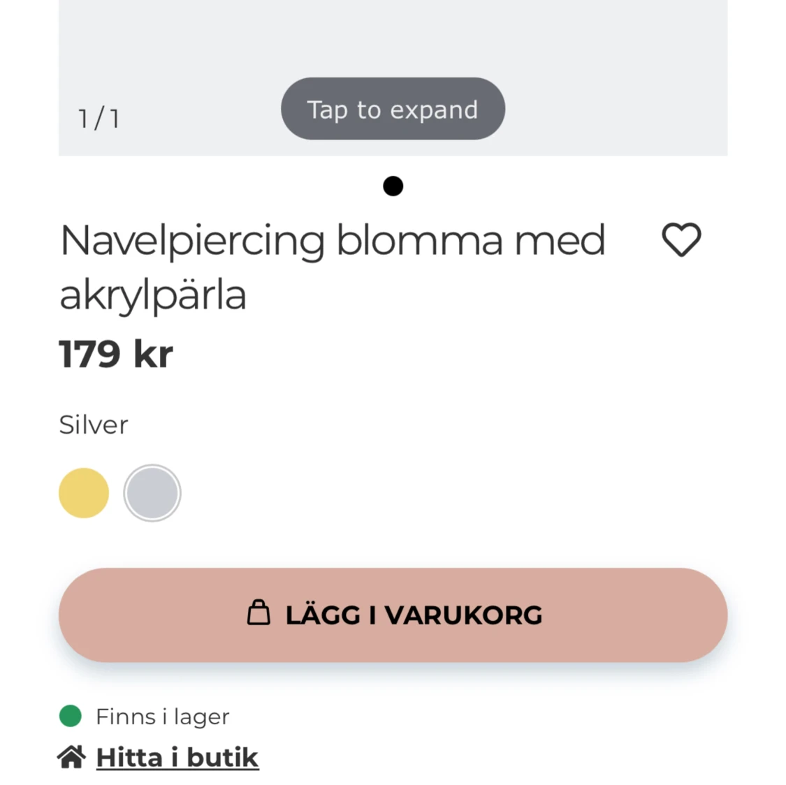 Silver navelpeircing - 90