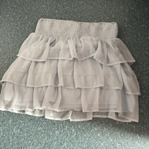 Ljusblå/babyblå volangkjol - Jättefin volangkjol som passar perfekt nu till sommaren💕 Säljer då den ej kommer till användning längre, men är i mycket bra skick! Kjolen är i storlek L, men skulle nog säga att den även fungerar som M.   Skriv gärna privat innan köp💕